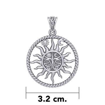 The Sun and Tree of Life Silver Pendant TPD5926 - Jewelry